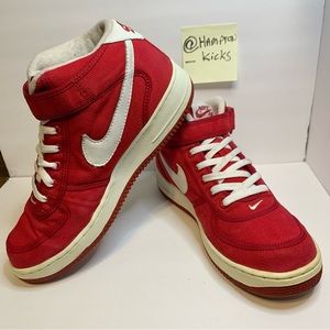 Air Force 1 Mid Red Canvas 3202579 611 Size 10W